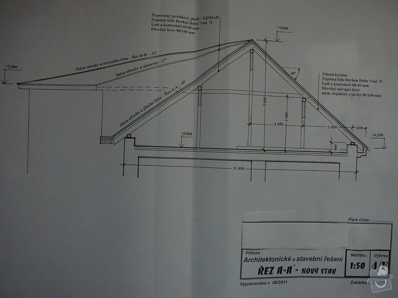 Nový krov, věnec, nástavba, krytina: P1110421