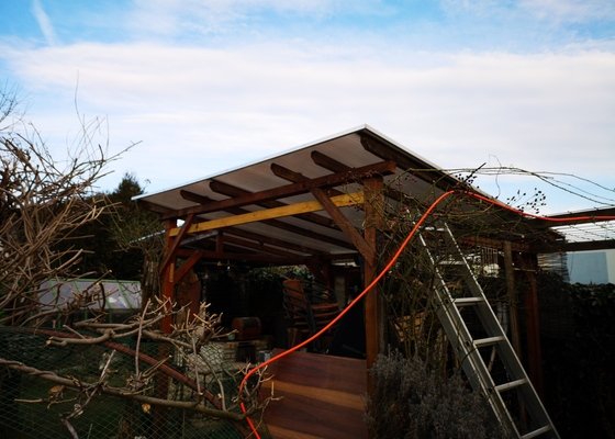 Výměna střechy na pergole (plastová)