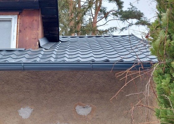 Kontrola nové střechy – kape dovnitř