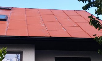 Nátěr plechové střechy 170 m2