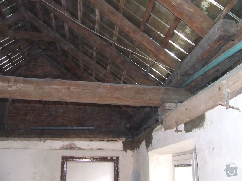 Rekonstrukce dřevěných stropů a podlahy půdy, přístupu na půdu a termoizolace: 2-1prubeh_vymena_stropnich_tramu
