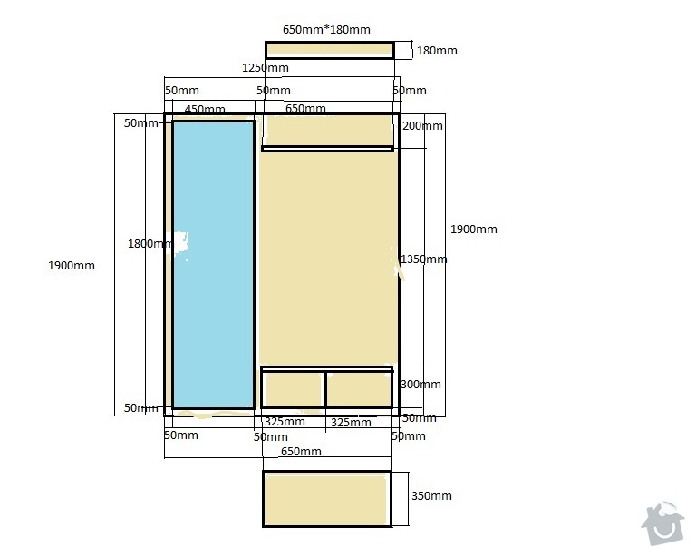 Předsíňovou stěnu+desky na lavičku: satna10