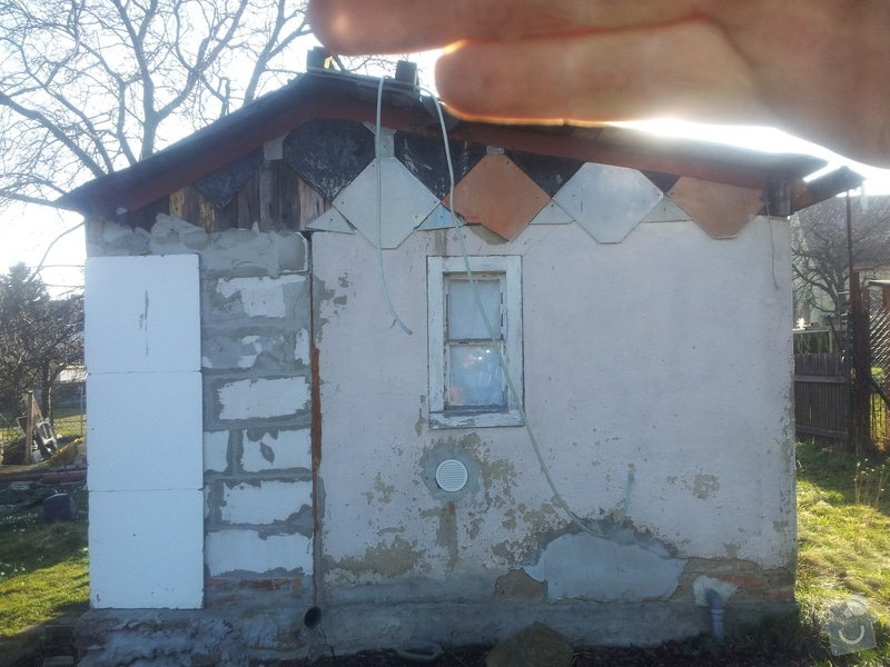 Střecha chatičky - zbourat původní a stavba nové: 20140310_155326