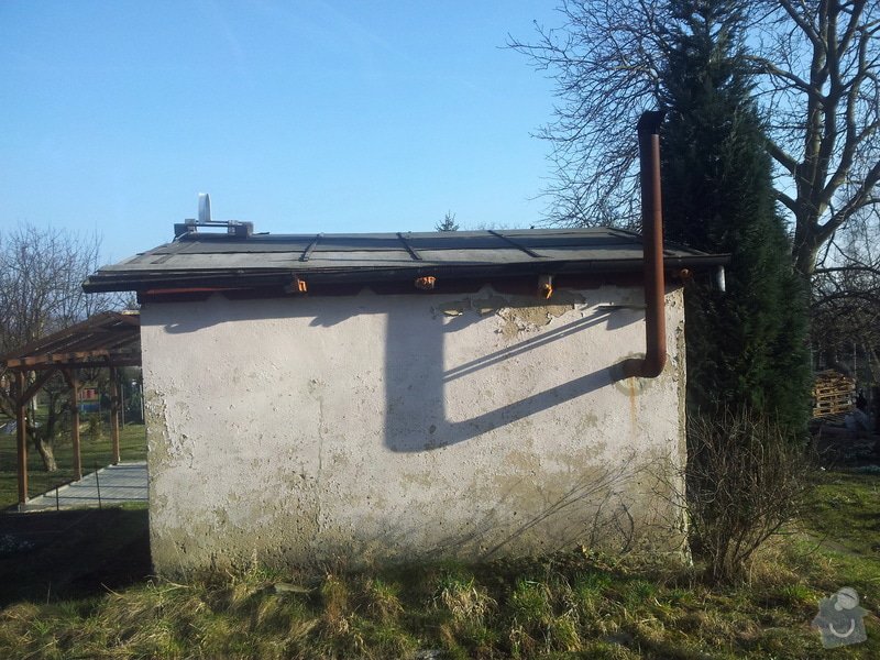 Střecha chatičky - zbourat původní a stavba nové: 20140310_155342