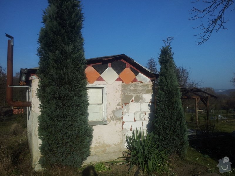 Střecha chatičky - zbourat původní a stavba nové: 20140310_155359
