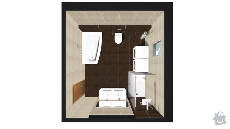 Rekonstrukce koupelny v rodinném domě: Graf.navrh1