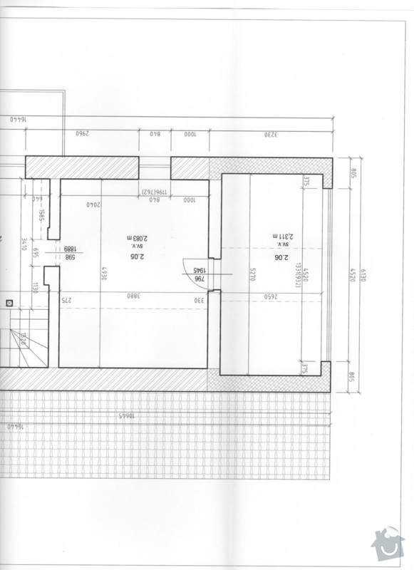 Návrh a realizace interiéru podkrovního bytu včetně drobných stavebních úprav: stavajici_stav_001