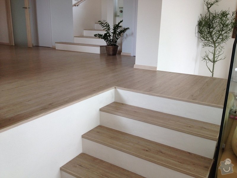 Broušení betonu, vyrovnání podlah samonivelační stěrkou, položení vinylové plovoucí podlahy: IMG_2055