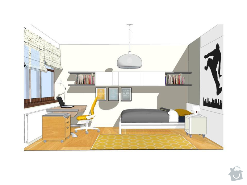 Návrh obývacího a dětského pokoje: Snimek3