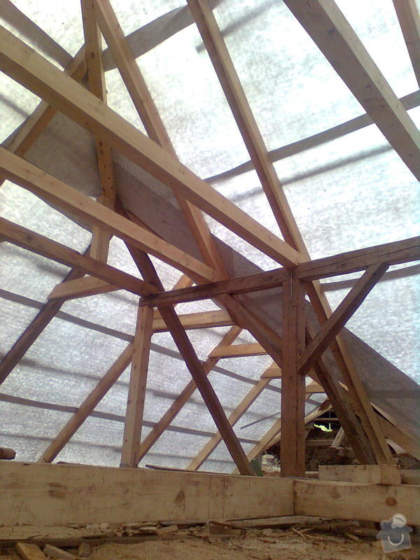 Rekonstrukce střechy - vazby, stavba komínů: Obraz0548