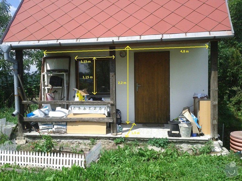 Zednické a instalatérské práce na chatě v Kletné: zed_1