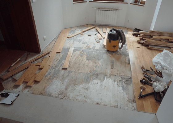 Oprava vytopené podlahy