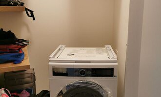 Zapojení pračky a umístění sušičky na pračku - stav před realizací