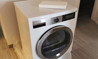 Zapojení pračky a umístění sušičky na pračku - stav před realizací
