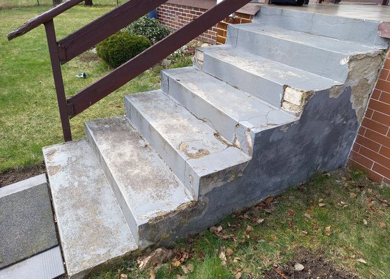 Oprava betonových schodů