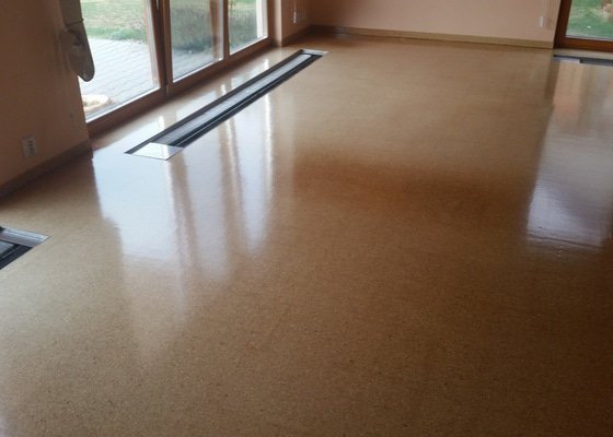 Renovace laku korkové podlahy RD (35m2)