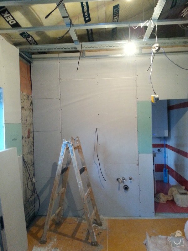 Vytvoření stěn a stropů v kuchyni a koupelně: 20131123_150442