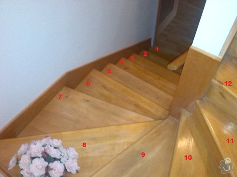 Renovace (oprava) starých schodů: 2