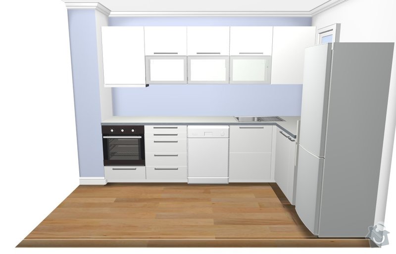 Dokončení montáže kuchyně IKEA: ikea-kuchyn-3D