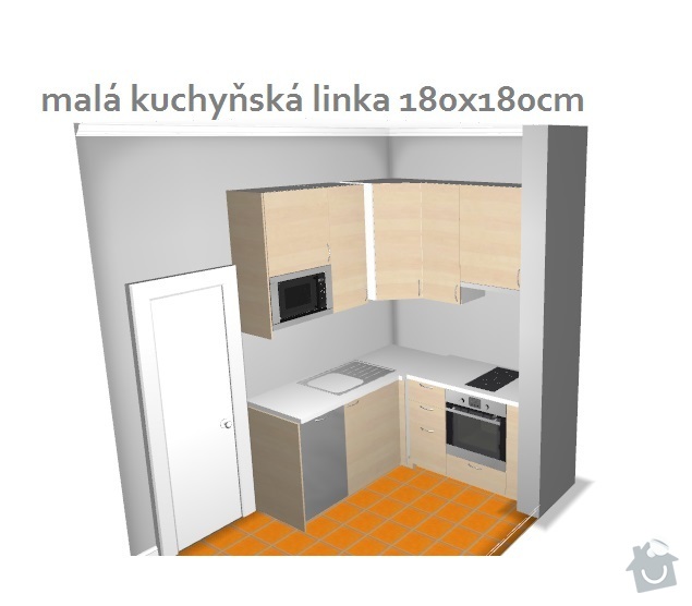 Montáž a instalace kuchyně IKEA včetně zapojení spotřebičů.: kuchyn_vizualizace