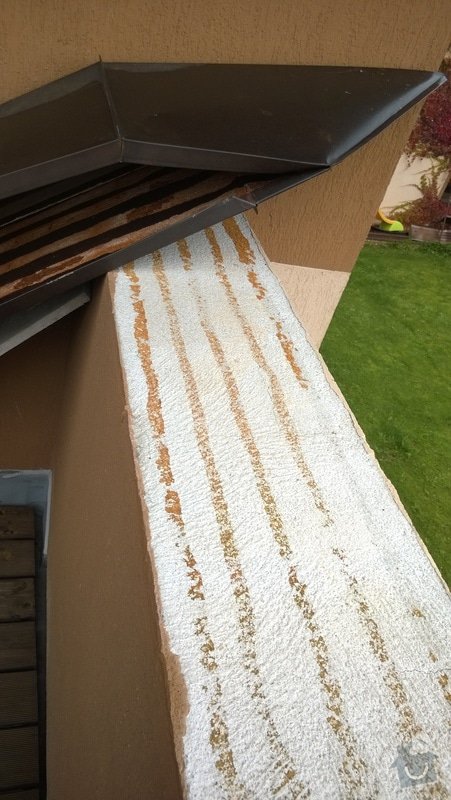 Oprava atiky - oplechování balkonové zdi: WP_20141028_005