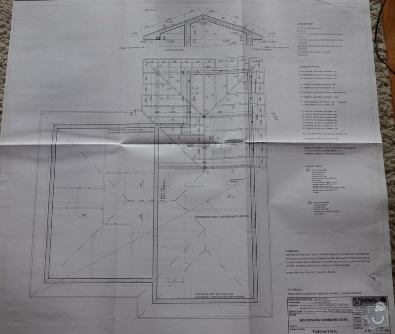 Realizace střechy na novostavbě: pudorys_krovu