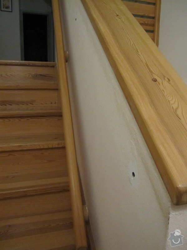 Oprava dřevěného schodišťového madla, oprava dveří: Schodistove_madlo_4