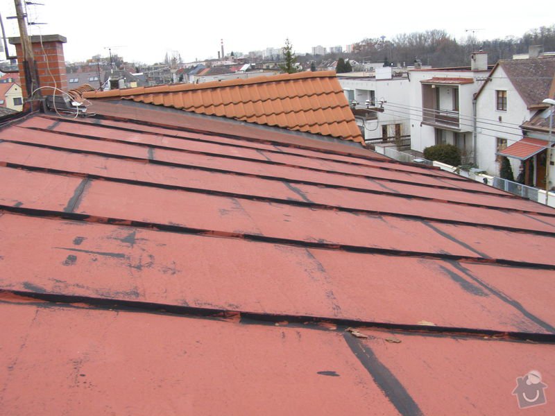 Natření střechy rodinného domu: P2052006