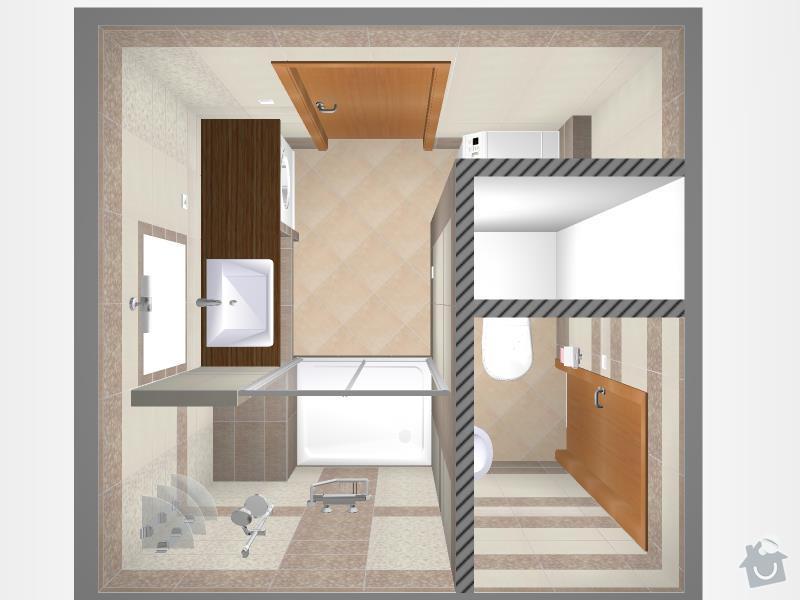 Kompletní rekonstrukce bytového jádra, chodby, kuchyně: 3D-01
