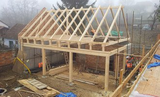 Novostavba střechy chráněného bydlení Brumovice