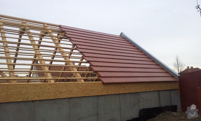 Novostavba střechy chráněného bydlení Brumovice: 20140306_090318