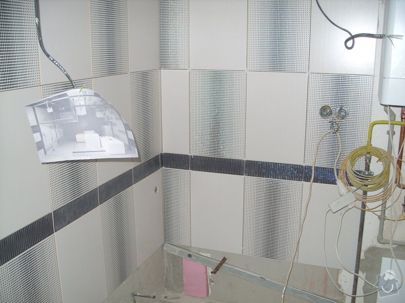 Obklady, dlažba, usazení sprchové vaničky: SS857742