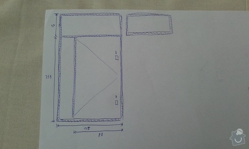 Plechové dveře do sklepní kóje - výroba a montáž: schema2