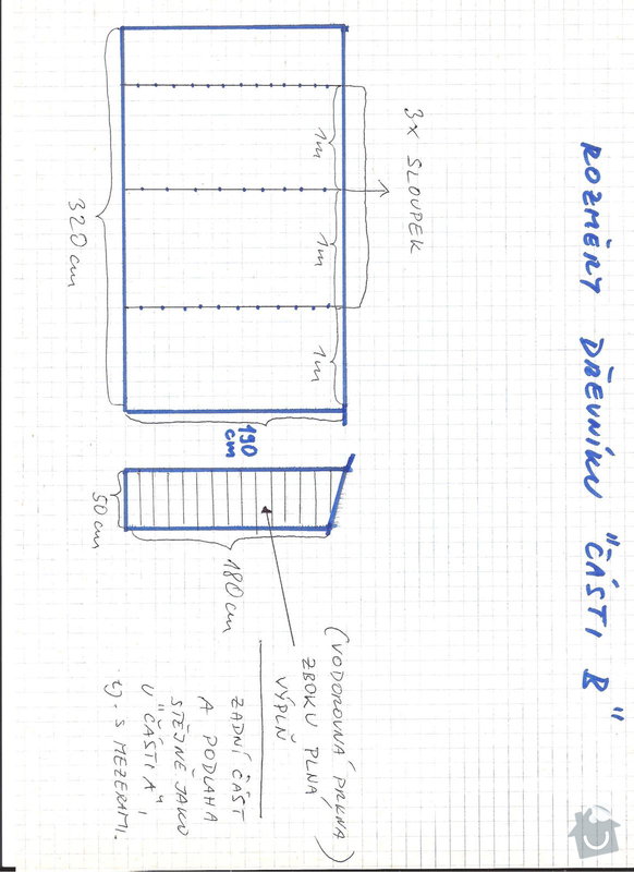 Stavba kůlny s dřevníkem - okres Kladno - prioritou rychlost zhotovení: 6_-_drevnik_B_-_rozmery