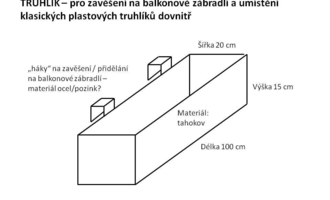 Zámečnická výroba truhlíků z tahokovu, oceli - stav před realizací