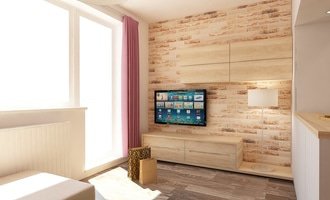 Kuchyňská linka + TV stěna - stav před realizací
