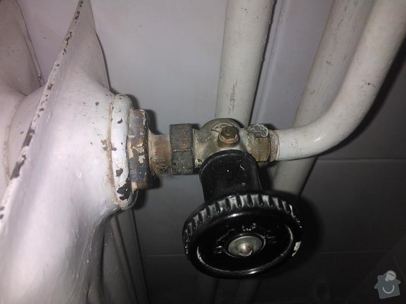 Výměna ventilů na radiátorech, výměna radiátoru v koupelně: Kohout1
