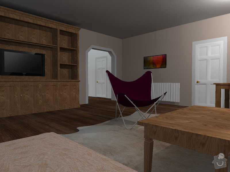 Návrh interiéru pro rodinný dům: vizualizace_obyvaci_pokoj_2....