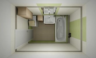Rekonstrukce bytového jádra - koupelny - stav před realizací