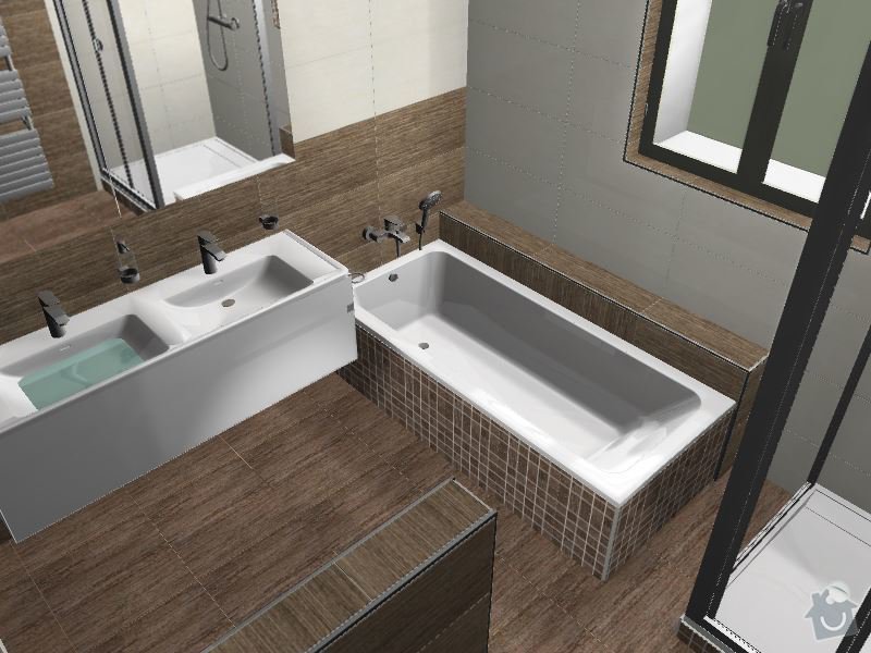 Kompletní realizace koupelny v rodinném domě: 3D-02