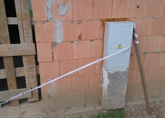 Instalace elektroměrového rozváděče - stav před realizací