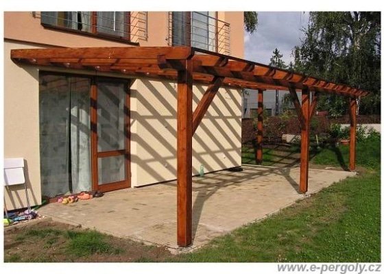 Dřevěná pergola - stav před realizací