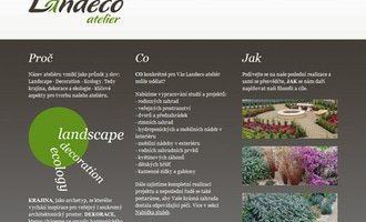Design logotypu a webu pro Landeco atelier