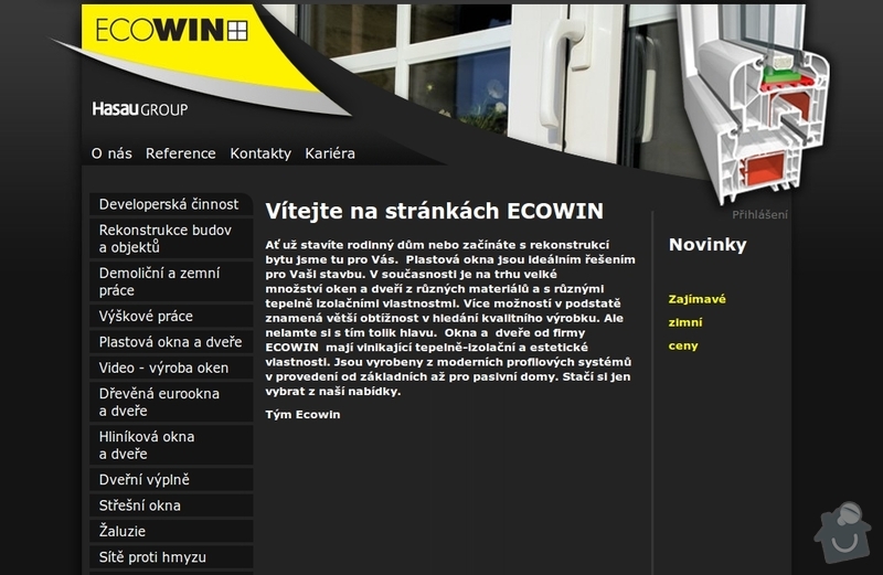 Tvorba internetové prezentace www.ecowin.cz: Uvodni_strana_webu_Ecowin