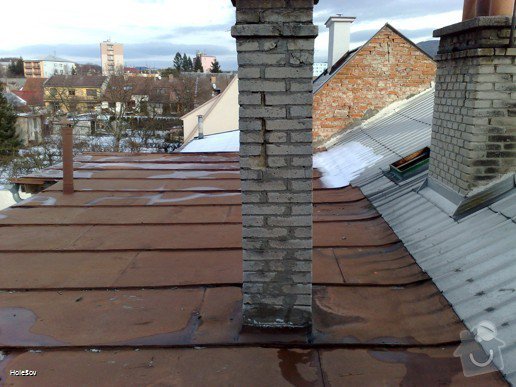 Oprava plechové střechy a kominu: 050220112324