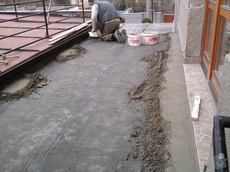Oprava TERASY, položení izolace, betonu a dlažby: Fotografie0590