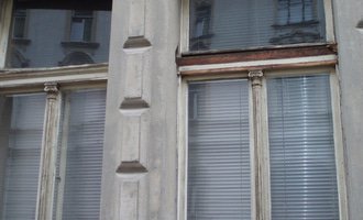 Oprava spaletovych oken - stav před realizací