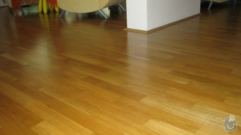 Výměna kuchyňské desky, dřezu a baterie a broušení podlahy 48m2: Podlaha1