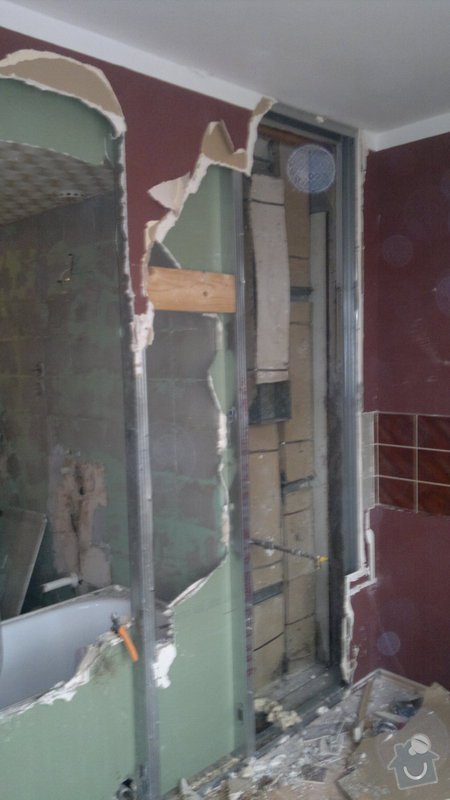 Přestavba SDK bytového jádra za zděné+rekonstrukce kuchyně a chodby: 071020112279