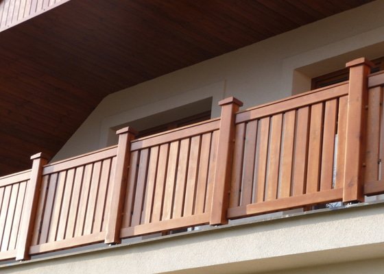 Dřevěné zábradlí balkónu zábradlí typ TABOR